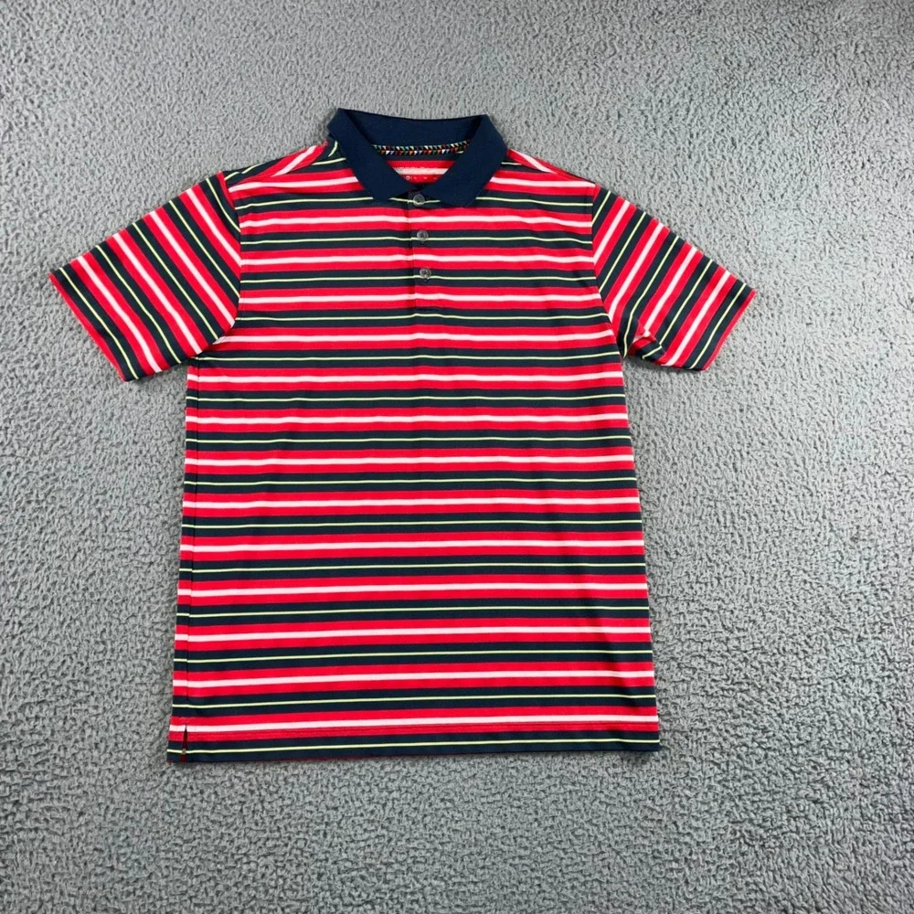 Nike Golf Dri Fit Polo Shirt Men XL Stripe Collared Short Sleeve Casual Sporty